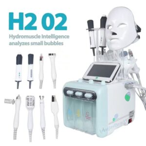 Combina Cosmetica faciala 9 in 1 Hidrodermoabraziune, Oxigenare, Rf, Skin Scrubber, Ultrasune, Masca Led